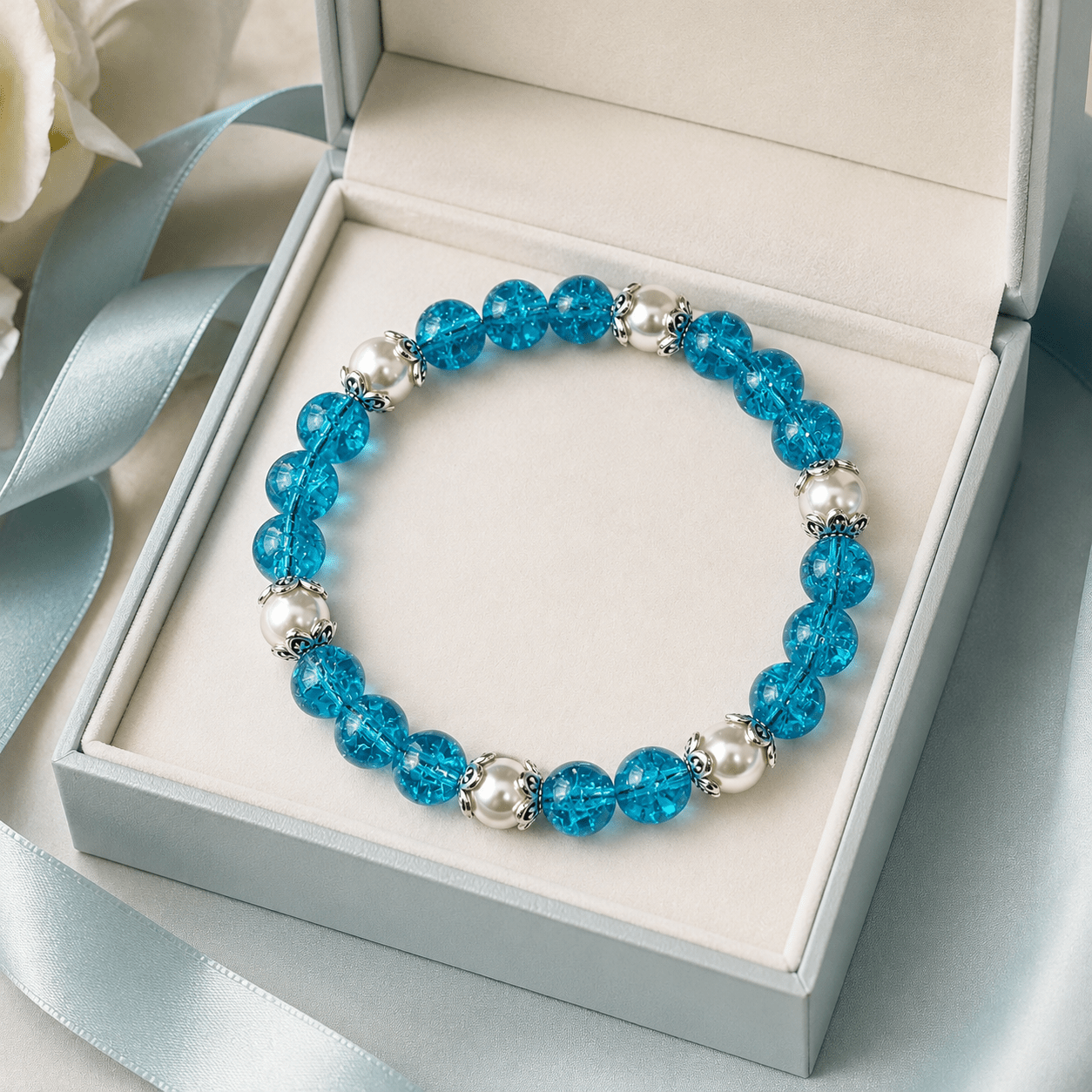 Handmade Bohemian Natural Stone Beaded Bracelet